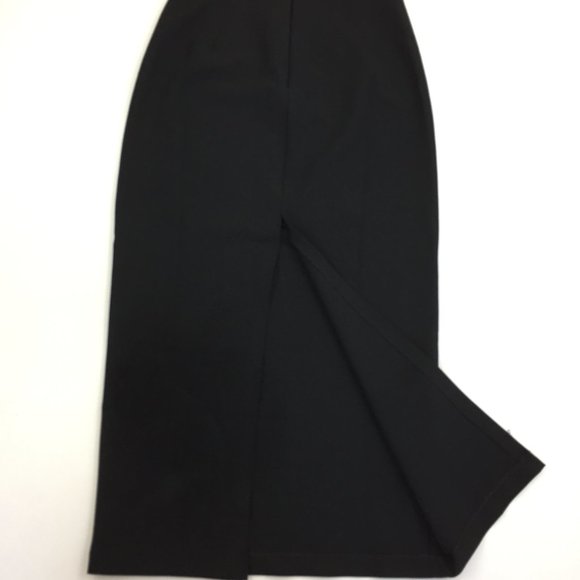 D&G DOLCE & GABBANA Basic Italy Black High Slit Front Skirt - Picture 8 of 16